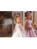 Cape Sleeves Beaded Lace Pleated Satin Enchanting Flower Girl Dress Cape Sleeves Beaded Lace Pleated Satin Enchanting Flower Girl Dress